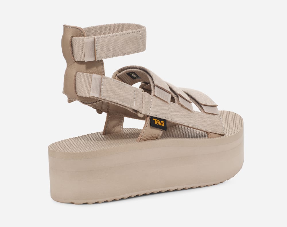 Teva Flatform Mevia Platåsandaler Dame Grå | Norge-7953