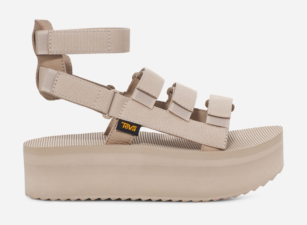 Teva Flatform Mevia Platåsandaler Dame Grå | Norge-7953