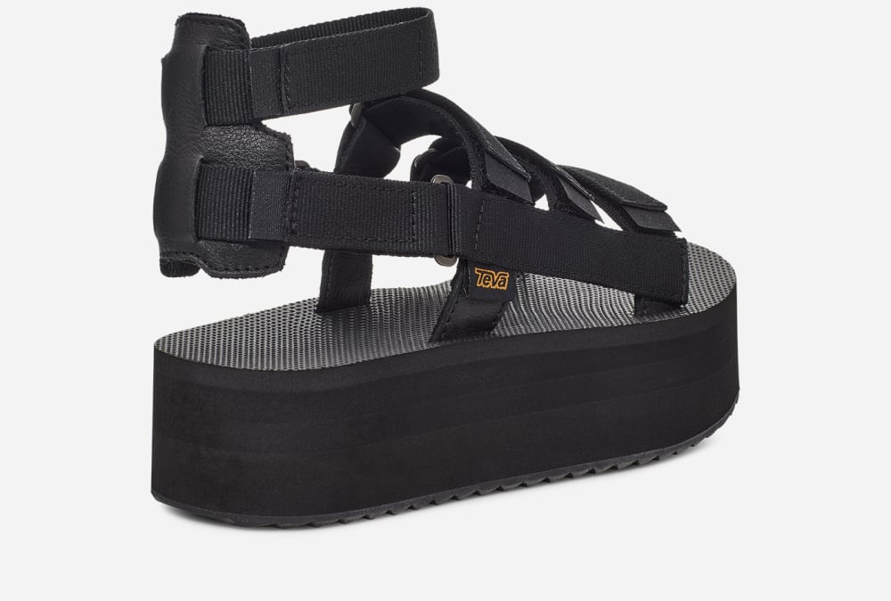 Teva Flatform Mevia Platåsandaler Dame Svarte | Norge-7314