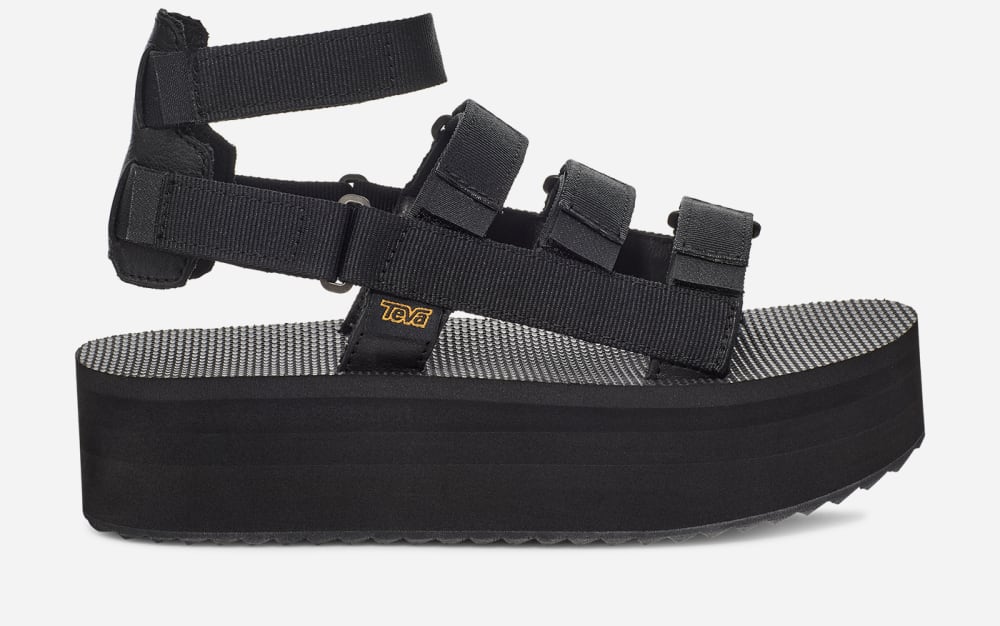 Teva Flatform Mevia Platåsandaler Herre Svarte | Norge-4257