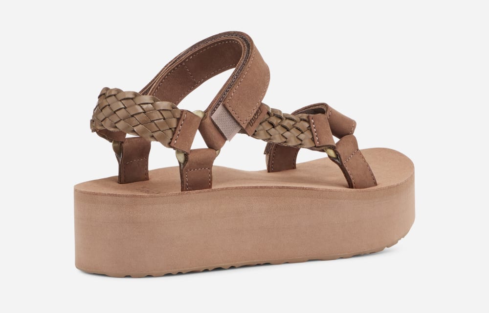 Teva Flatform Universal Interweave Platåsandaler Dame Brune | Norge-0596