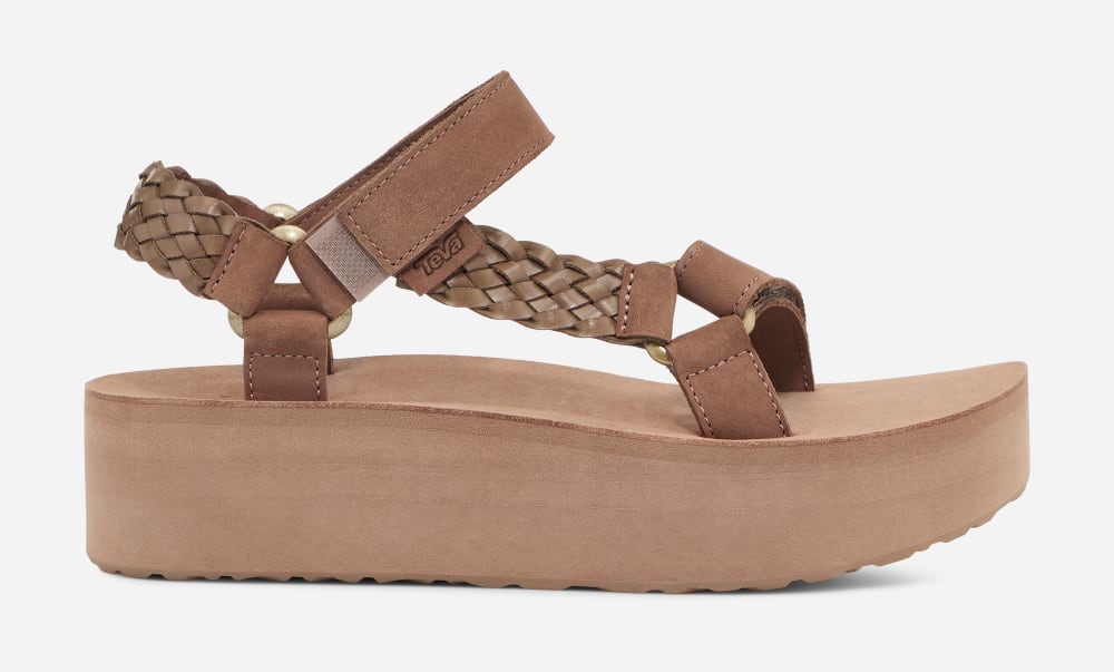 Teva Flatform Universal Interweave Platåsandaler Dame Brune | Norge-0596