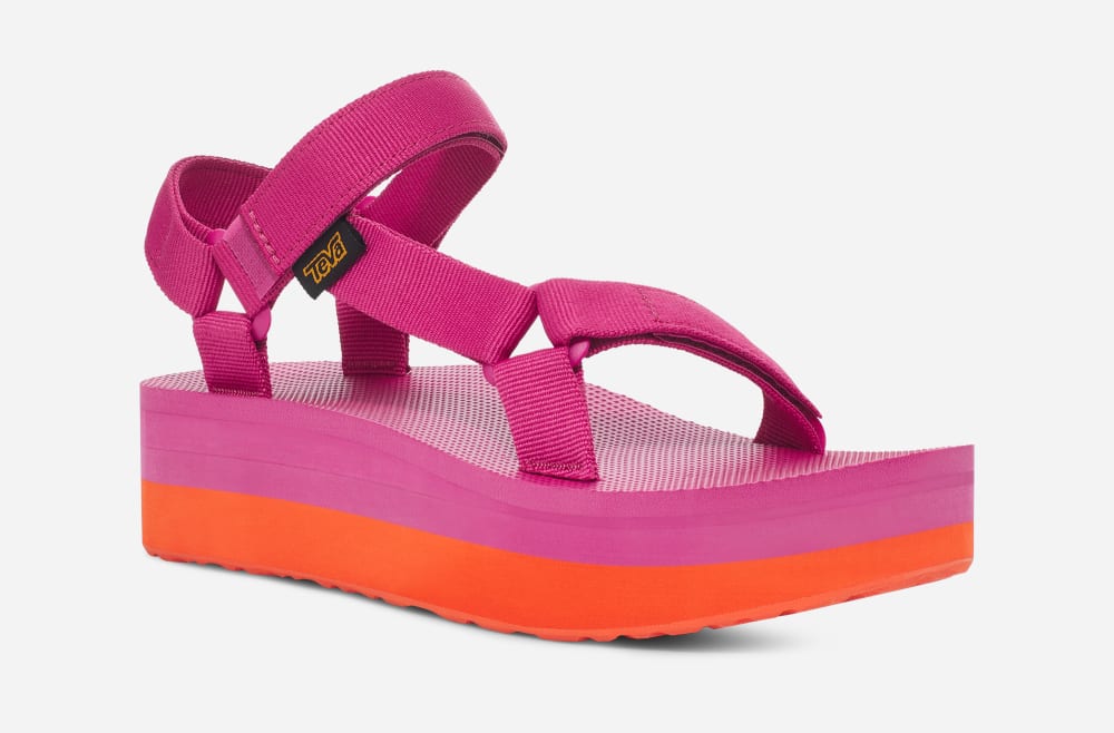 Teva Flatform Universal Platåsandaler Dame Rosa Lilla Oransje | Norge-5908