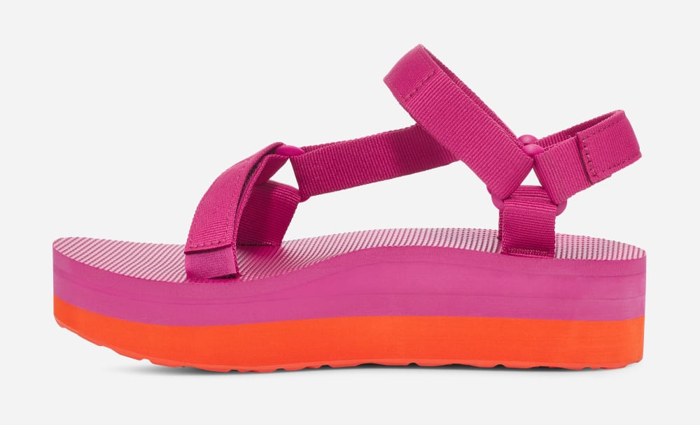 Teva Flatform Universal Platåsandaler Dame Rosa Lilla Oransje | Norge-5908