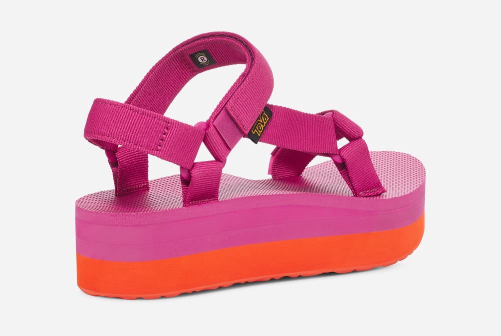 Teva Flatform Universal Platåsandaler Dame Rosa Lilla Oransje | Norge-5908