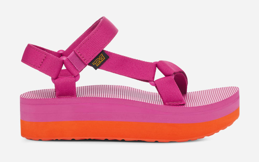 Teva Flatform Universal Platåsandaler Dame Rosa Lilla Oransje | Norge-5908