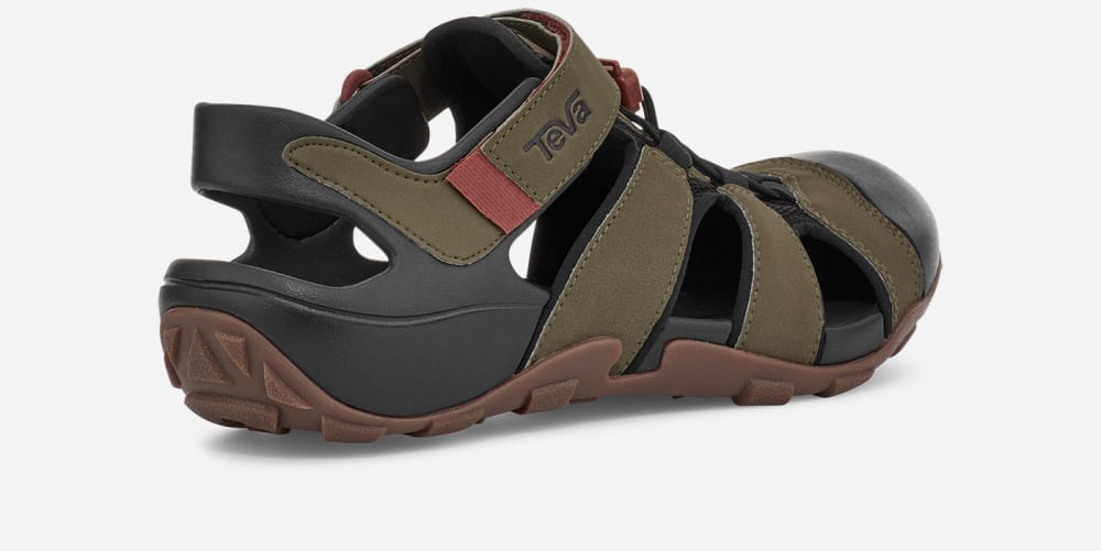 Teva Flintwood Tursandaler Herre Mørke Olivengrønne | Norge-5718