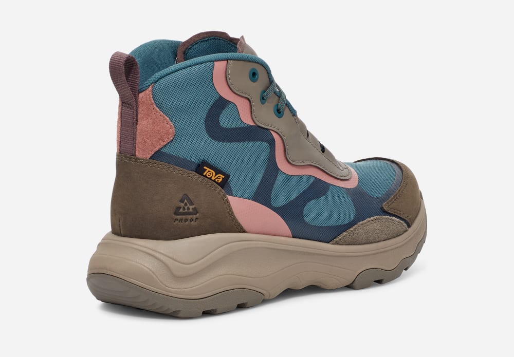 Teva Geotrecca Mid Fjellstøvler Dame Khaki Turkis | Norge-7092