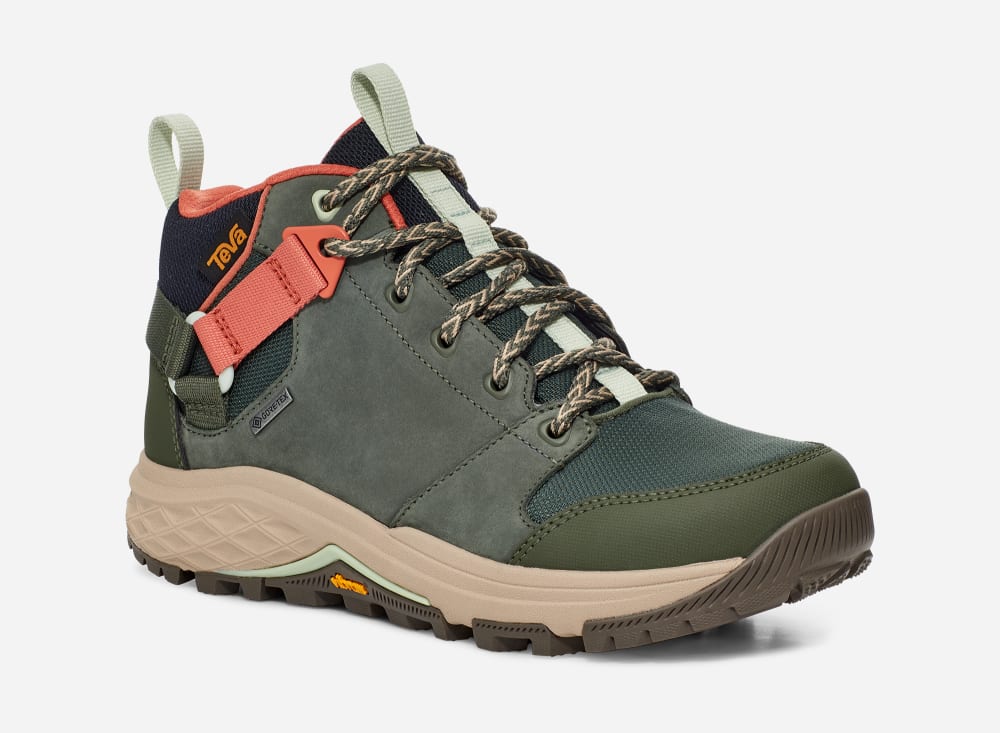 Teva Grandview Gore-Tex Fjellstøvler Dame Khaki | Norge-1738