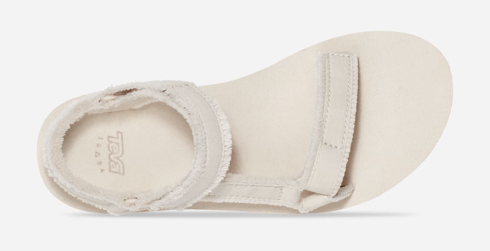 Teva Midform Universal Canvas Platåsandaler Dame Hvite | Norge-1056