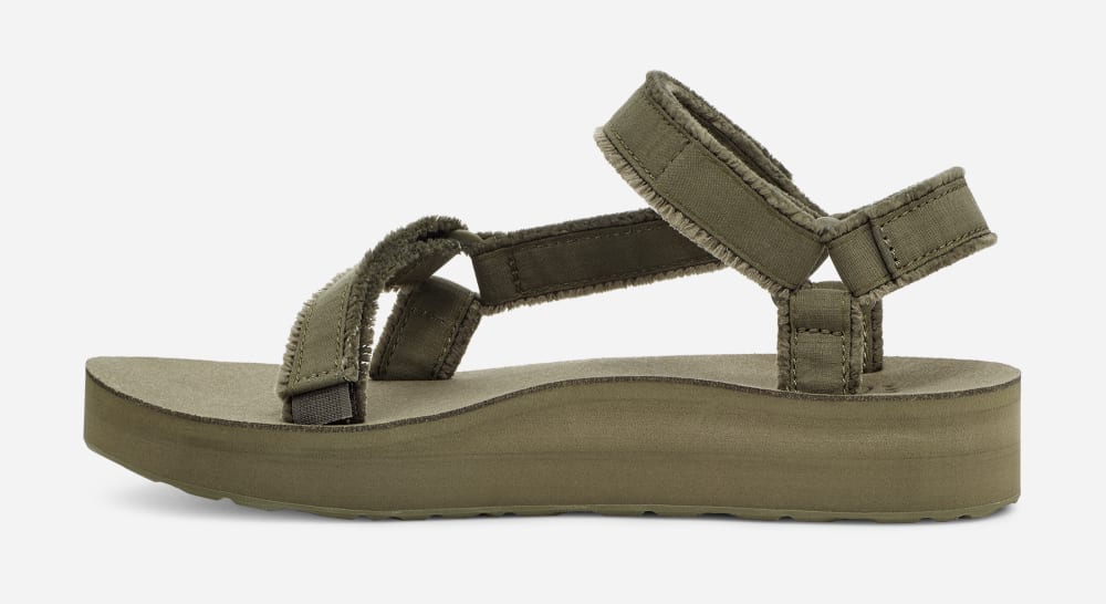 Teva Midform Universal Canvas Platåsandaler Herre Olivengrønne | Norge-3470