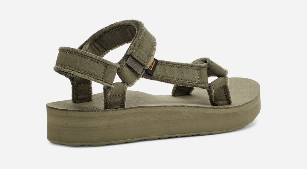 Teva Midform Universal Canvas Platåsandaler Herre Olivengrønne | Norge-3470