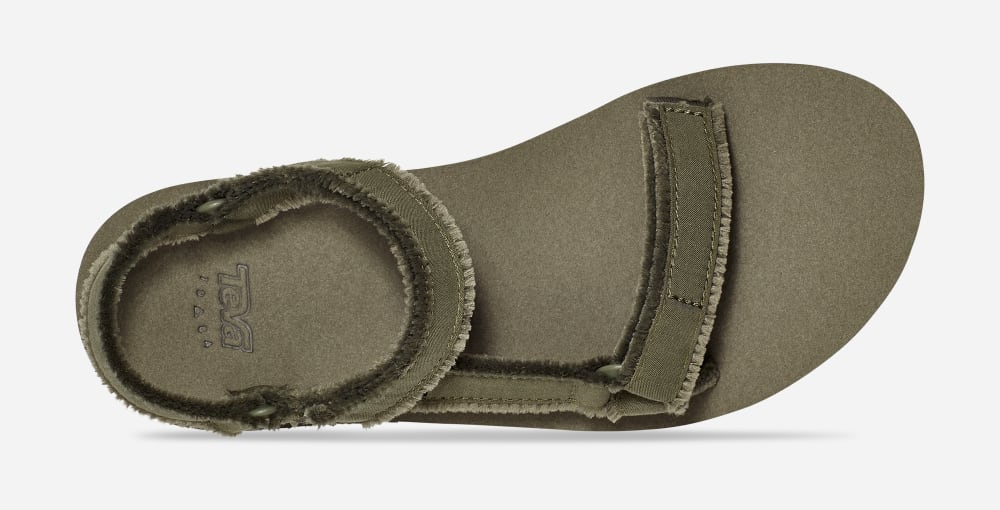 Teva Midform Universal Canvas Platåsandaler Herre Olivengrønne | Norge-3470