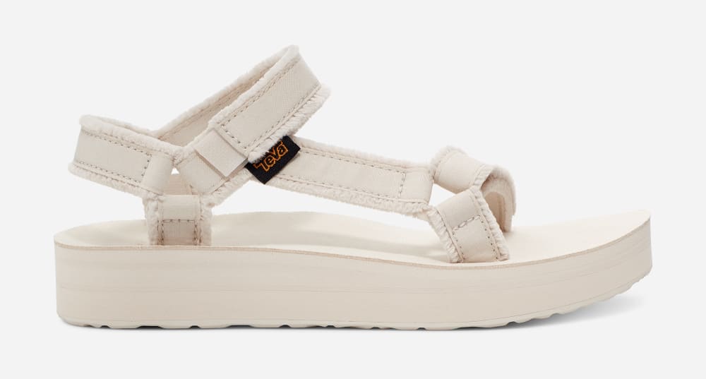 Teva Midform Universal Canvas Platåsandaler Herre Hvite | Norge-8963