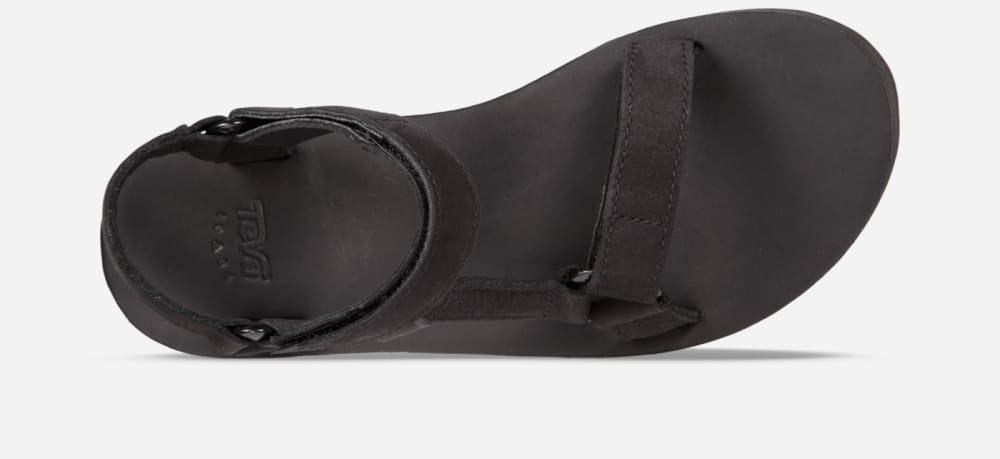 Teva Midform Universal Leather Platåsandaler Dame Svarte | Norge-0923