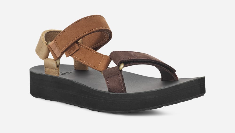 Teva Midform Universal Leather Platåsandaler Herre Multicolor | Norge-1784