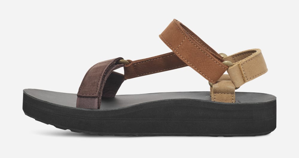 Teva Midform Universal Leather Platåsandaler Herre Multicolor | Norge-1784