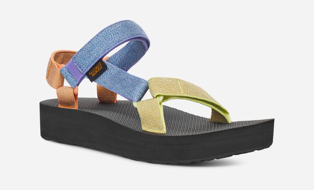 Teva Midform Universal Platåsandaler Dame Metal Multicolor | Norge-2953