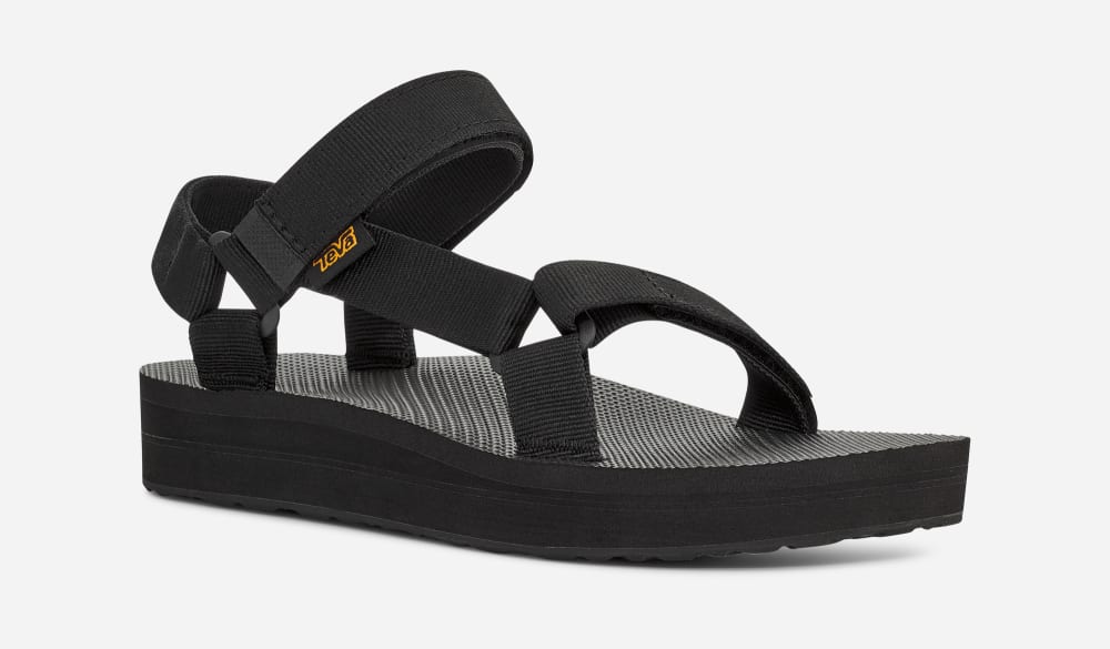 Teva Midform Universal Platåsandaler Dame Svarte | Norge-8071