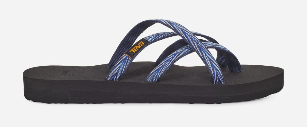 Teva Olowahu Flip Flops Dame Indigo | Norge-7892