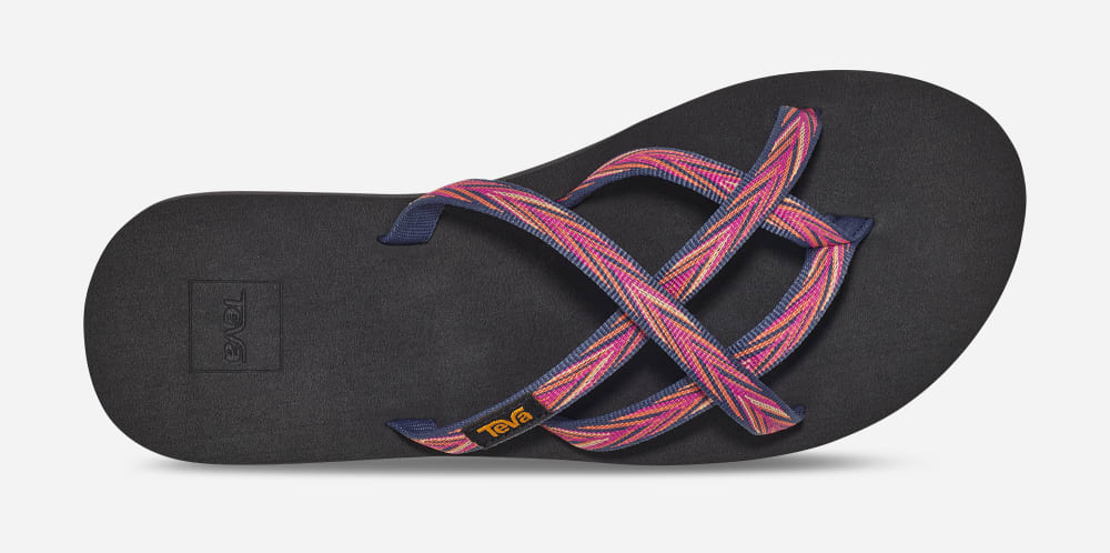 Teva Olowahu Flip Flops Dame Indigo Rosa Lilla | Norge-1034