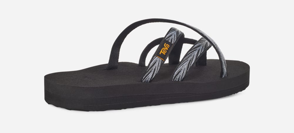 Teva Olowahu Flip Flops Dame Svarte Hvite | Norge-1957