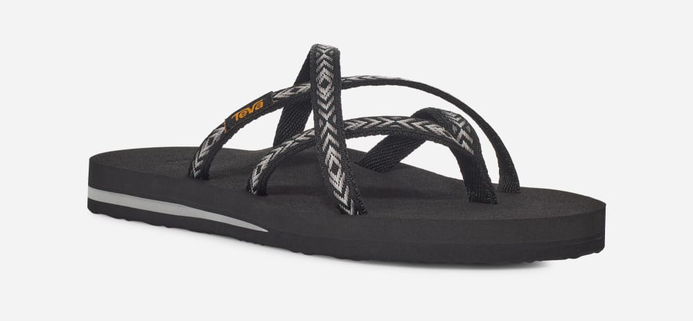 Teva Olowahu Flip Flops Dame Svarte | Norge-1243