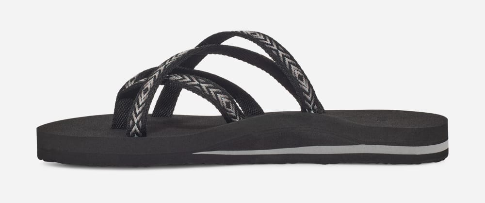 Teva Olowahu Flip Flops Dame Svarte | Norge-1243