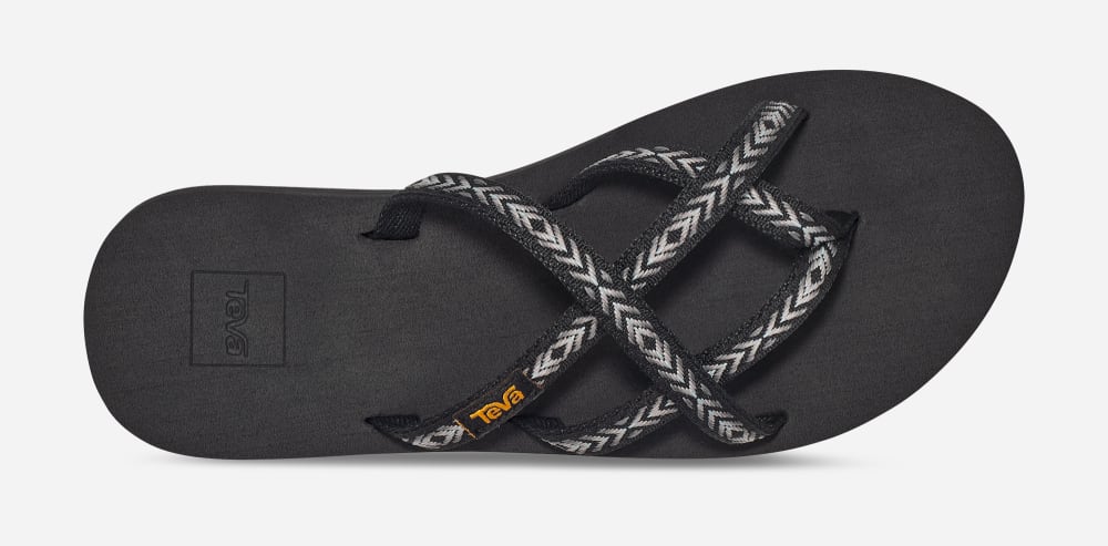 Teva Olowahu Flip Flops Dame Svarte | Norge-1243