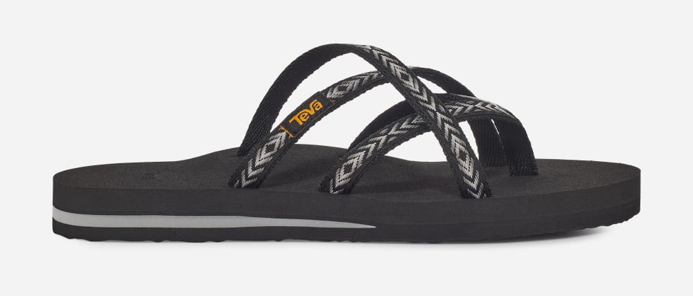 Teva Olowahu Flip Flops Dame Svarte | Norge-1243