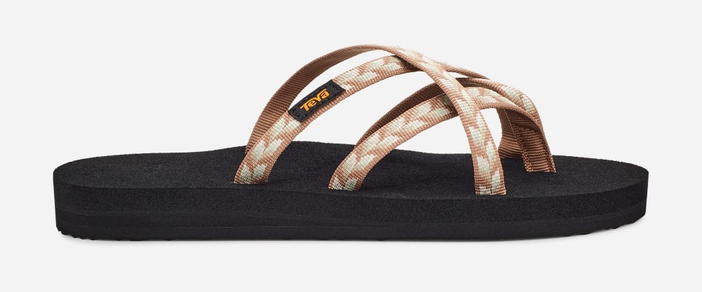 Teva Olowahu Flip Flops Dame Svarte | Norge-5608