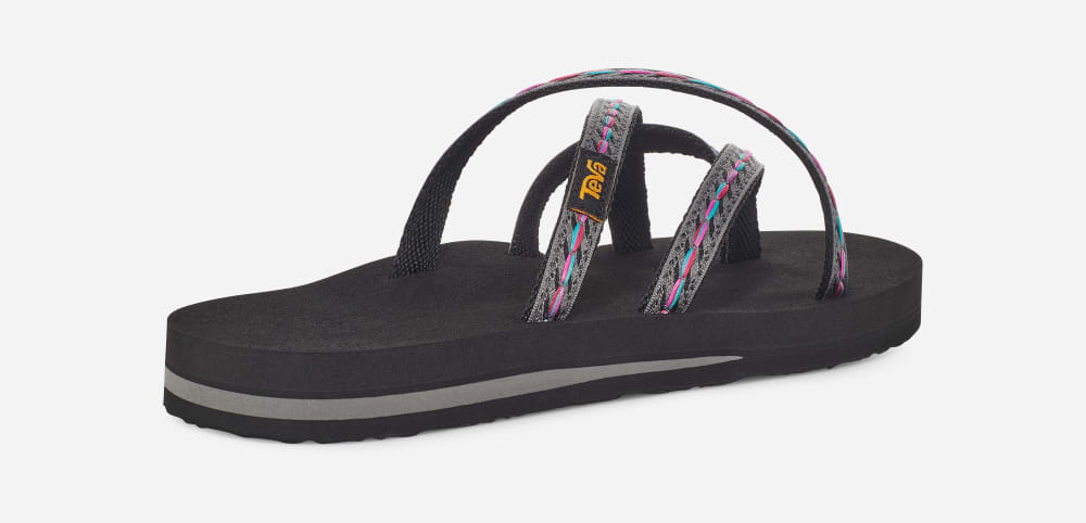 Teva Olowahu Flip Flops Dame Svarte | Norge-7653