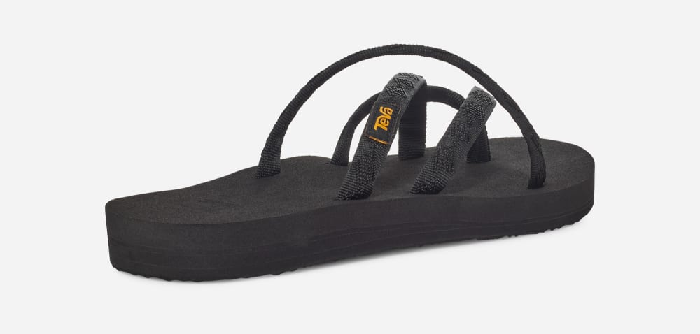 Teva Olowahu Flip Flops Dame Svarte Svarte | Norge-3012