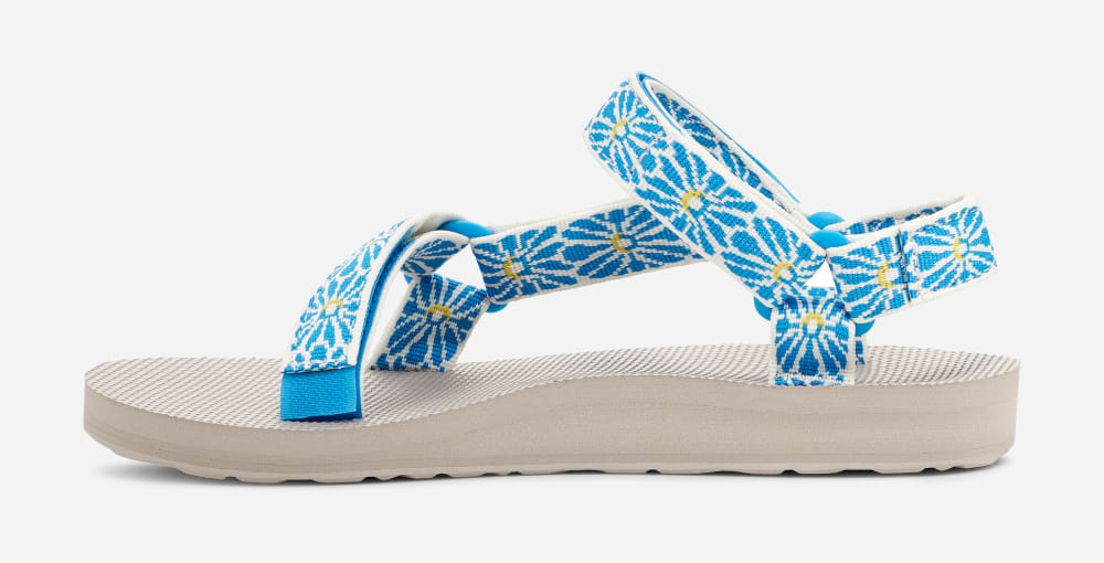 Teva Original Universal Sandaler Dame Blomster Blå | Norge-4710