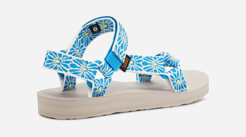 Teva Original Universal Sandaler Dame Blomster Blå | Norge-4710