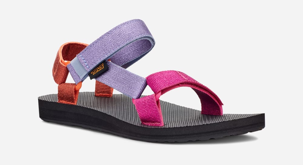 Teva Original Universal Sandaler Dame Metal Rosa Multicolor | Norge-0568