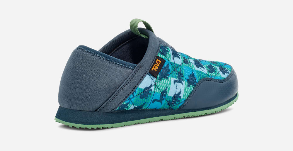 Teva ReEMBER DINOSTER INFANT Slip On Barn Blå | Norge-9625