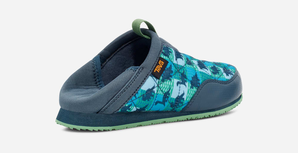 Teva ReEMBER DINOSTER INFANT Slip On Barn Blå | Norge-9625