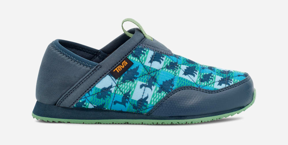 Teva ReEMBER DINOSTER INFANT Slip On Barn Blå | Norge-9625