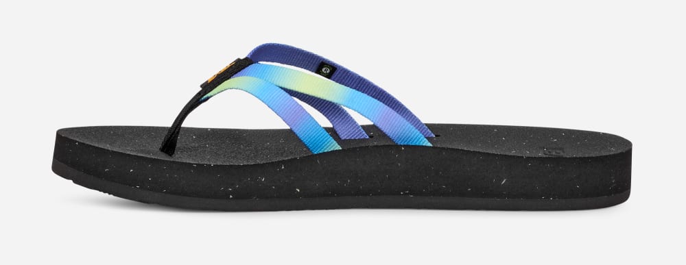 Teva Reflip Strappy Gradiate Flip Flops Dame Grå Lyse Grønn | Norge-5473