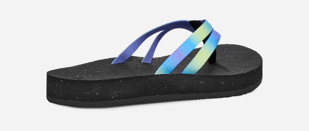 Teva Reflip Strappy Gradiate Flip Flops Dame Grå Lyse Grønn | Norge-5473