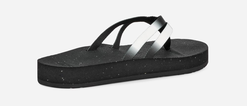 Teva Reflip Strappy Gradiate Flip Flops Dame Svarte Hvite | Norge-5946