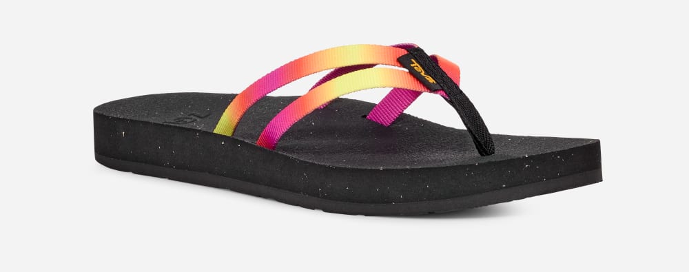 Teva Reflip Strappy Gradiate Flip Flops Dame Rosa Lilla | Norge-6042