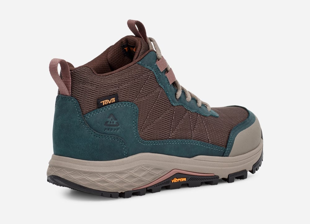 Teva Ridgeview Mid Fjellstøvler Dame Grønn Brune | Norge-8437