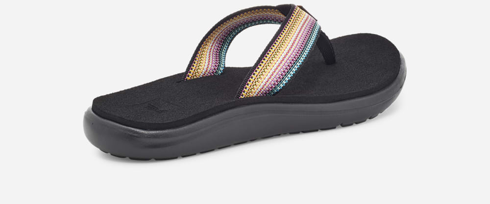 Teva Voya Flip Flops Dame Svarte Multicolor | Norge-0123