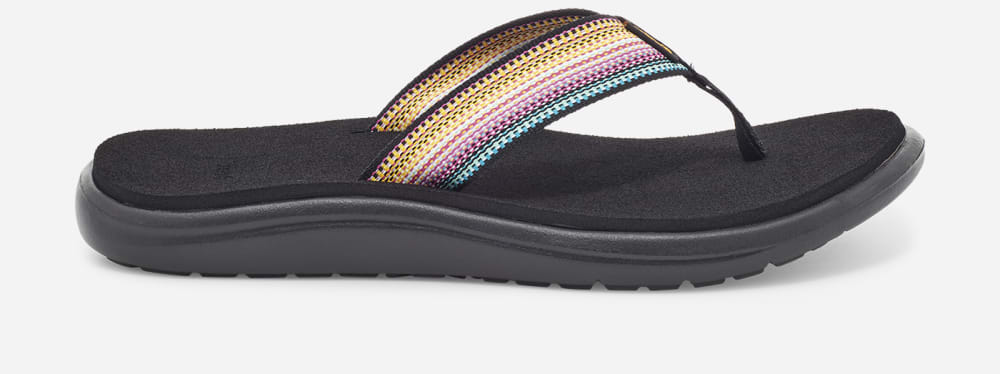 Teva Voya Flip Flops Dame Svarte Multicolor | Norge-0123