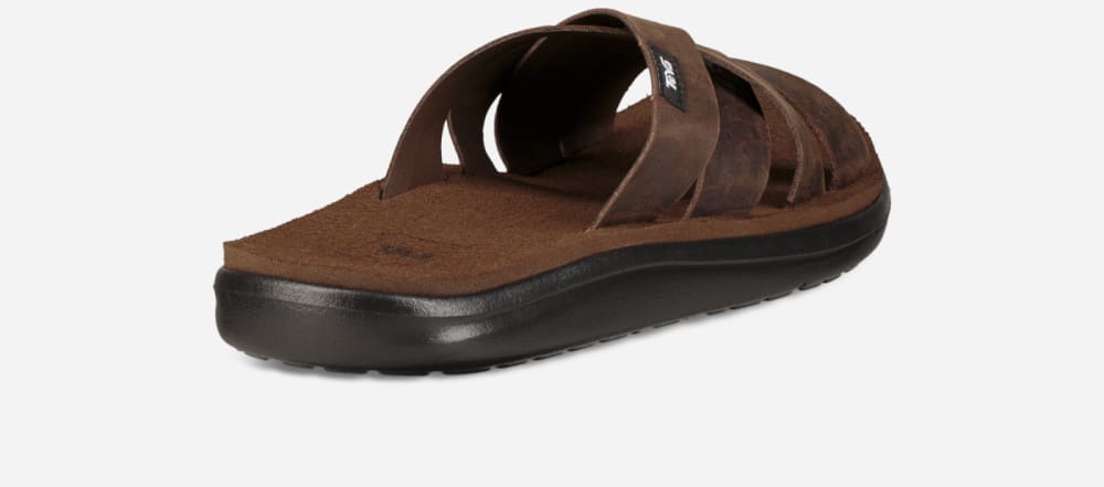 Teva Voya Leather Badesandaler Herre Brune | Norge-7465