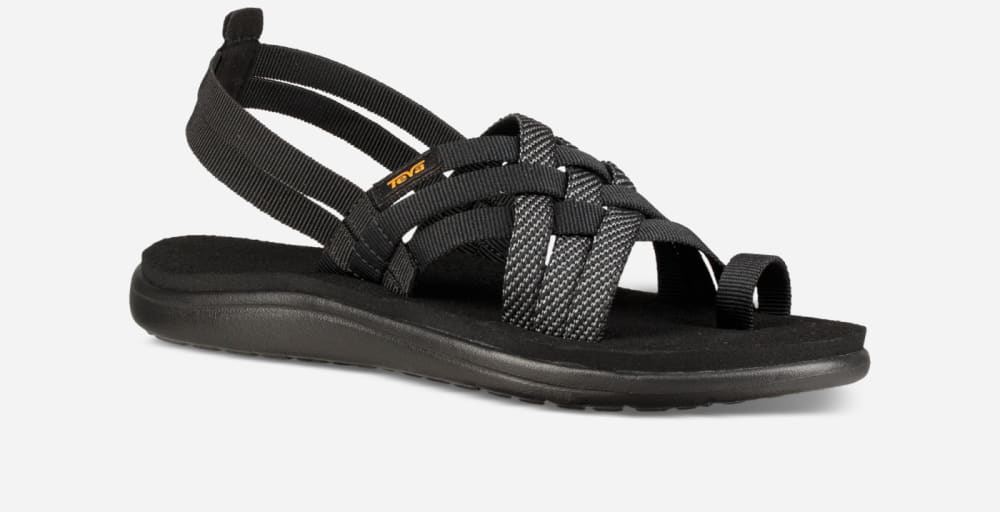 Teva Voya Strappy Sandaler Dame Svarte | Norge-6087