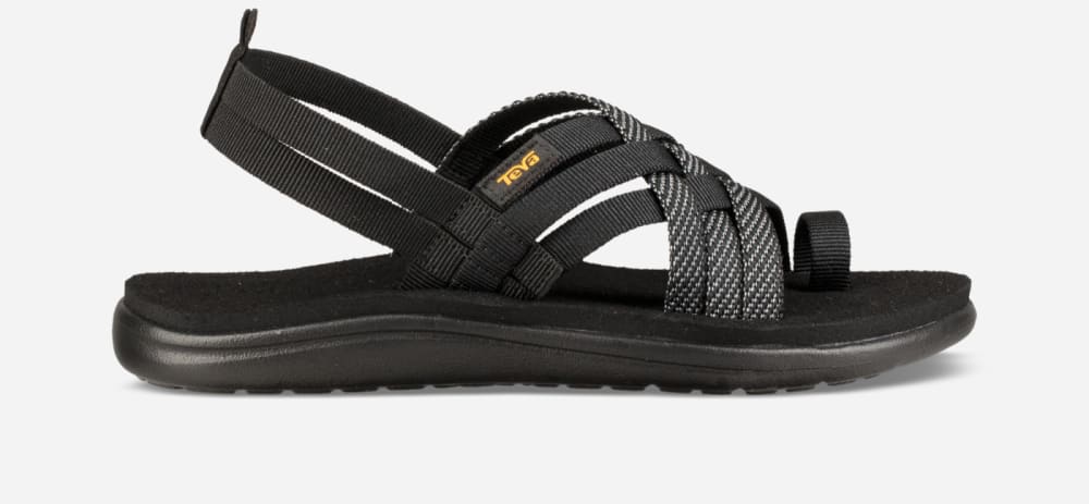 Teva Voya Strappy Sandaler Dame Svarte | Norge-6087