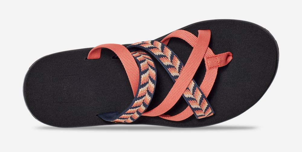 Teva Voya Zillesa Flip Flops Dame Oransje | Norge-9014